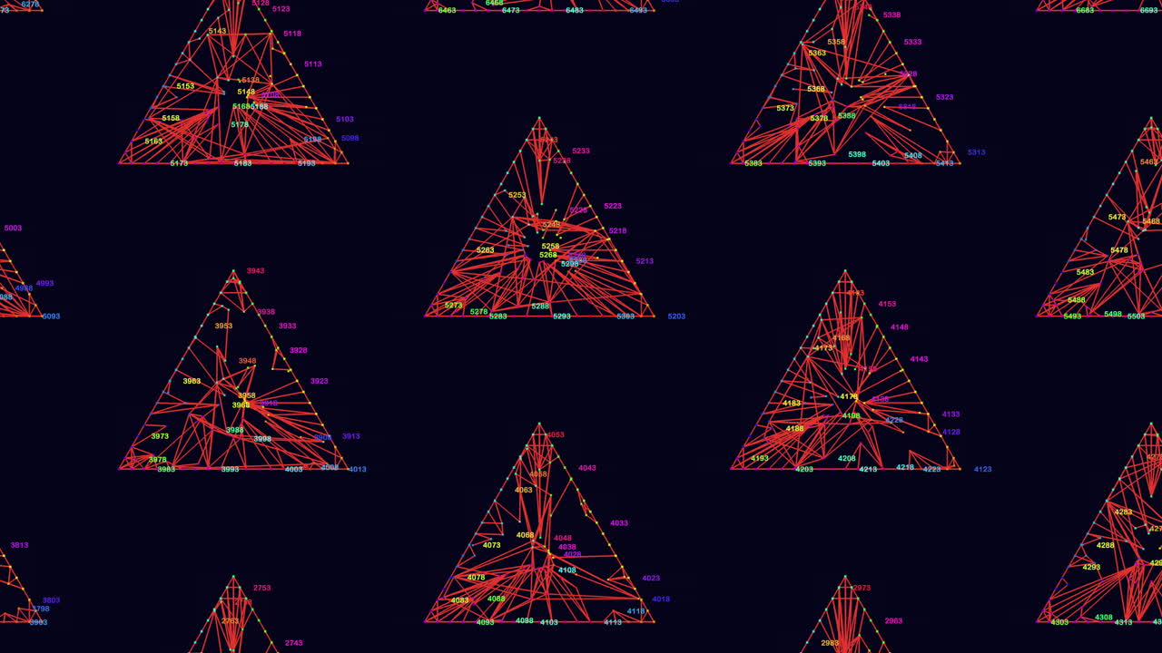 el patrón de triángulo vibrante irradia energía.
