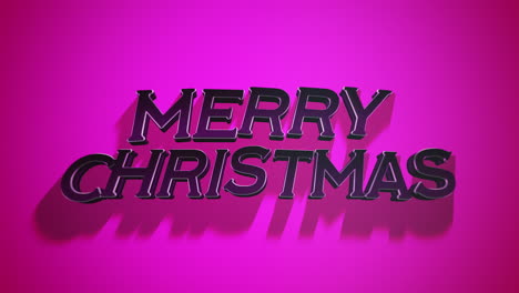 texto moderno de feliz navidad en un gradiente rosa vívido