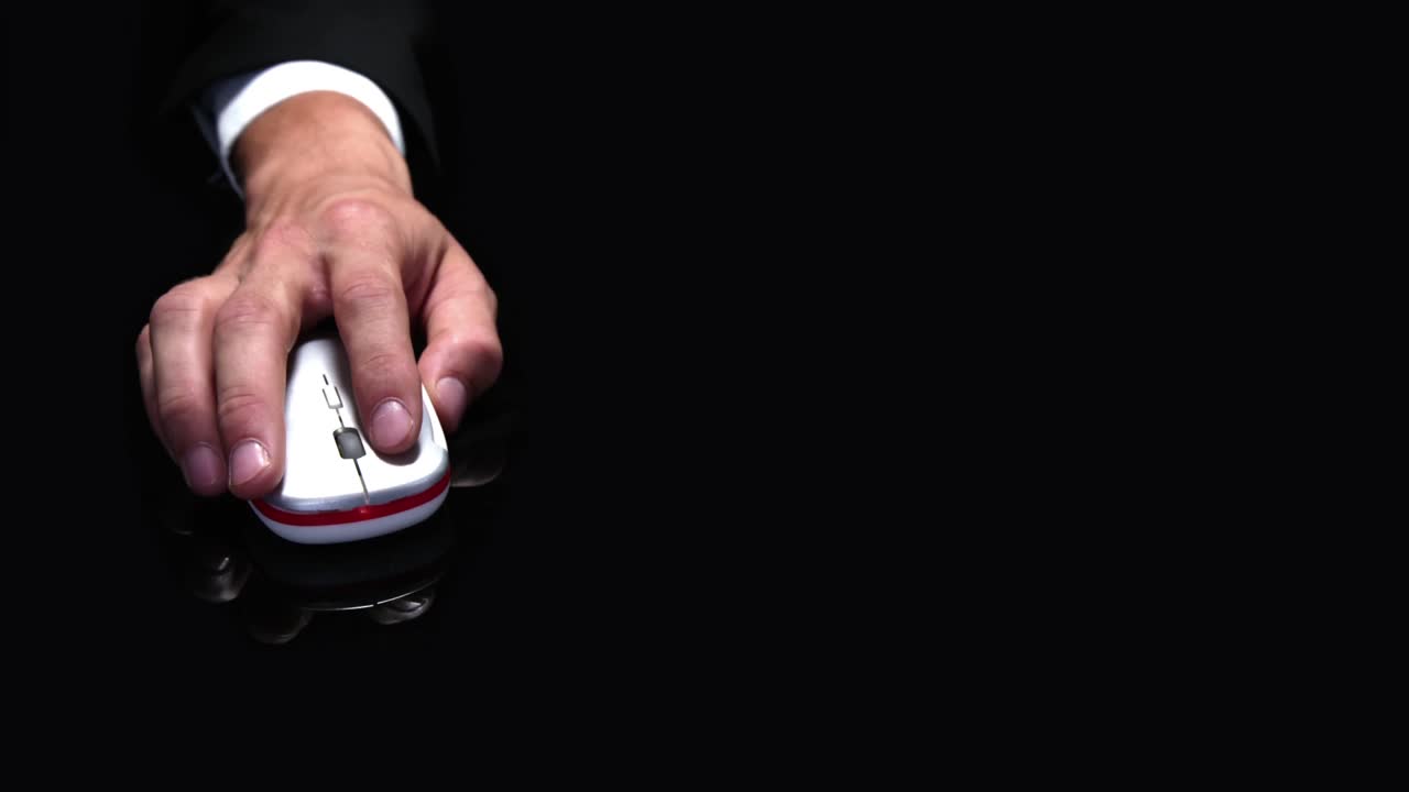 Businessman using mouse