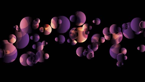 círculos brillantes de color violeta oscuro fondo de movimiento de tecnología abstracta