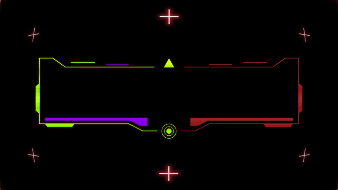 HUD elements on digital screen of monitor