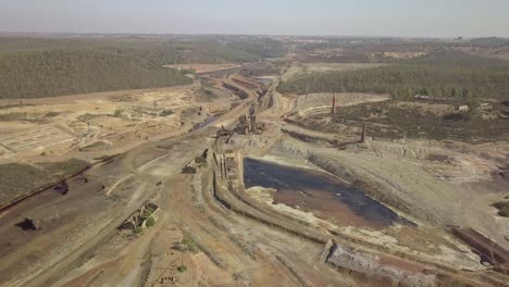 São-Domingos-Mine-In-Achada-Do-Gamo,-Verlassene-Mine,-Portugal