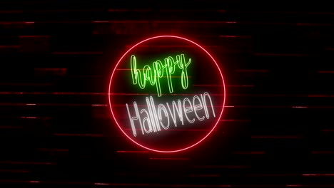 4k happy holidays neon sign on brick wall |loopable