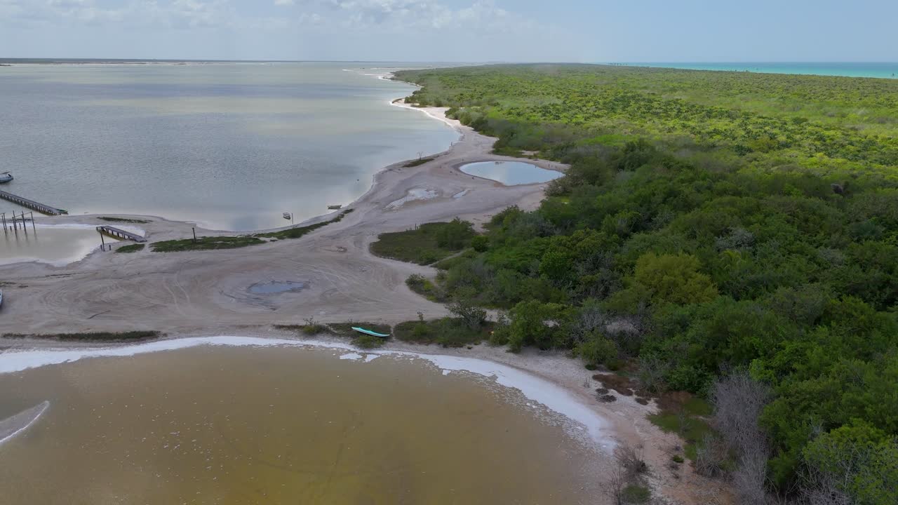 Boats at Rio Lagartos lagoon, Yucatan