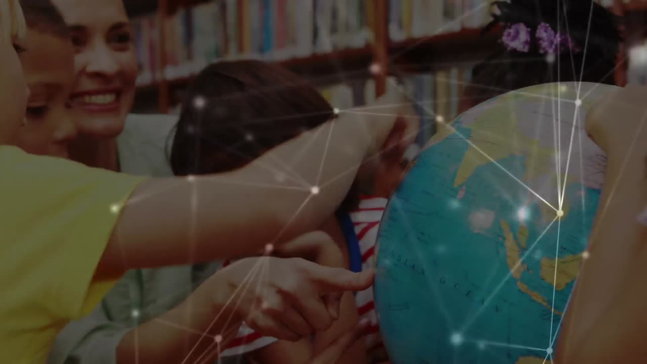 초등학교에서 학생들에게 지리학을 가르치는 여성 교사를 통한 연결 네트워크