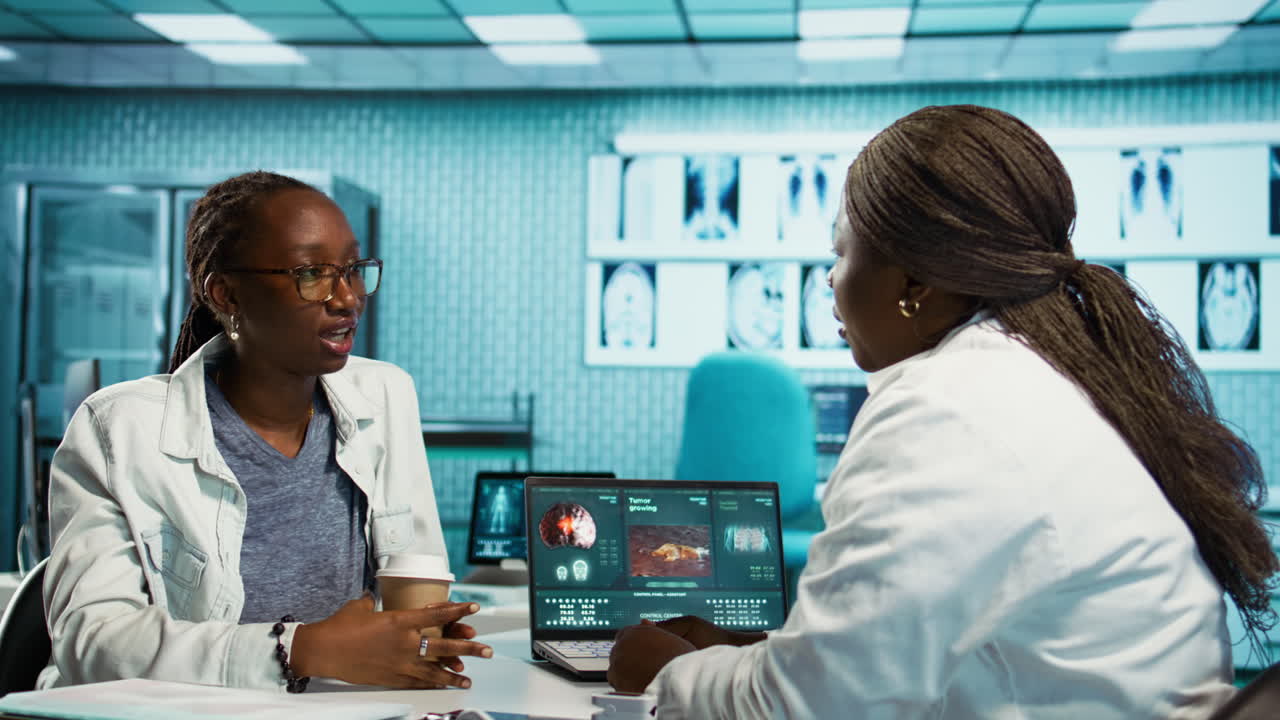 Female physician conducting a routine checkup with young patient
