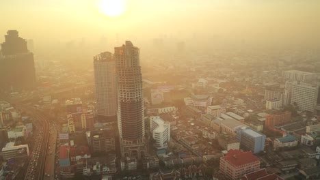 Sathorn-Unique-Tower-in-Bangkok-at-Dawn