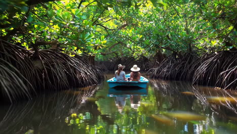 mangrove boat tour with two women
