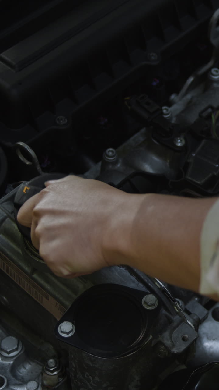 Checking Car Engine Oil