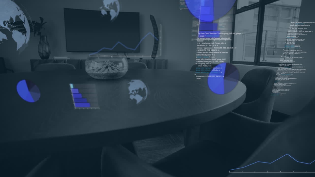 Animation of statistics and data processing over office