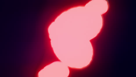 red energy heart shapes on a dark background
