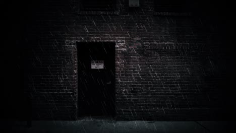 windy rain urban city brick building background loop