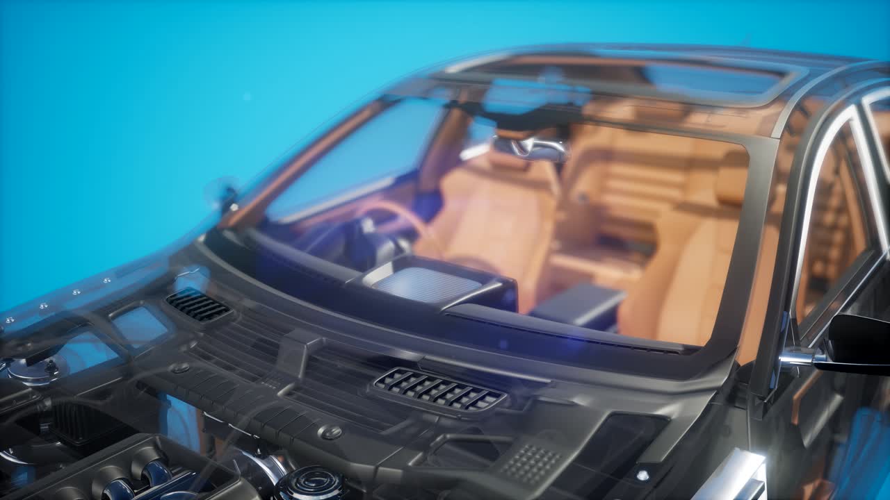 자세한 자동차 엔진 및 다른 부품