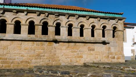 braganza's ancient domus municipalis archway, portugal