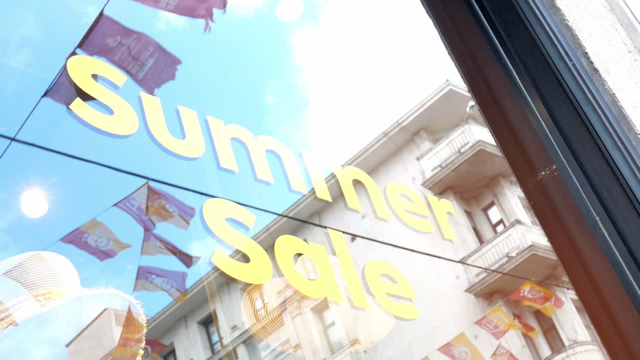 Summer Sale Display in Shop Window