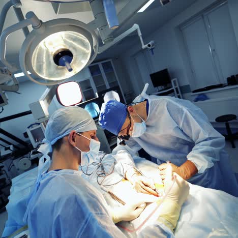medical team performing operation