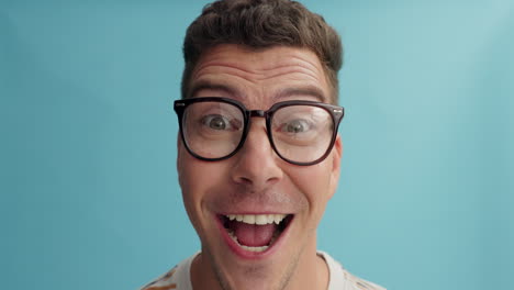 funny man with glasses