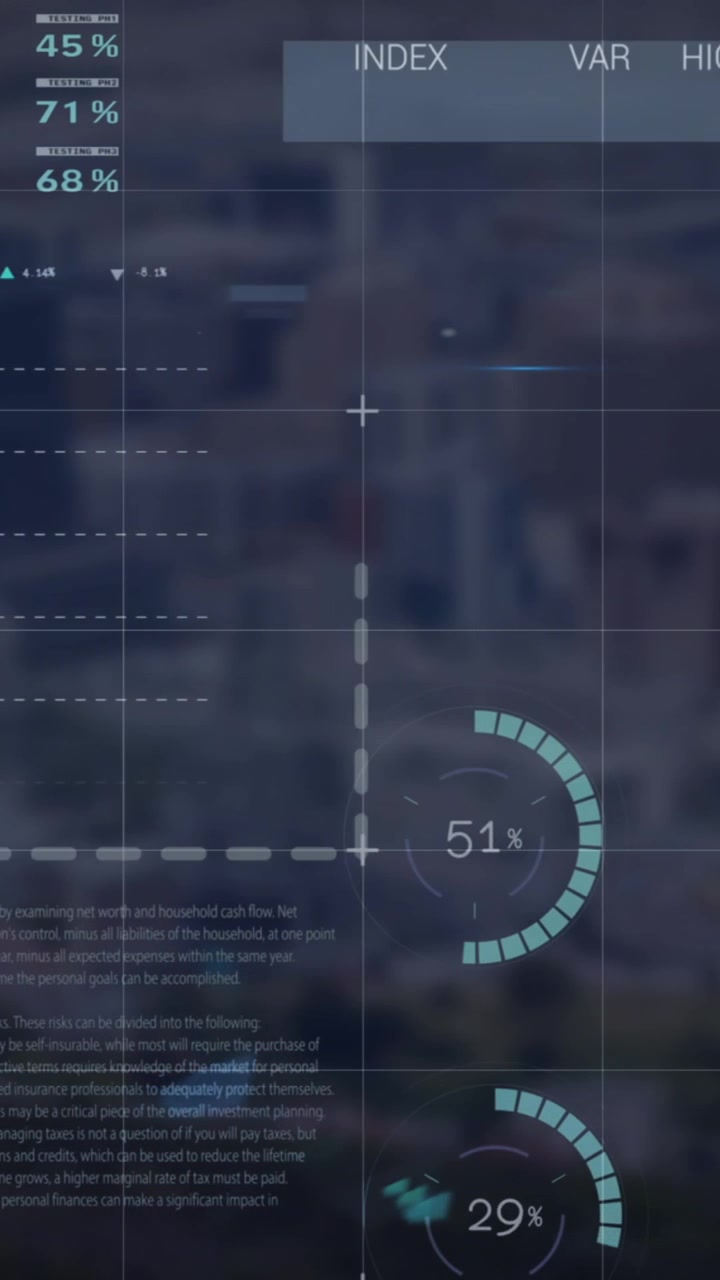 Animation of data processing over landscape