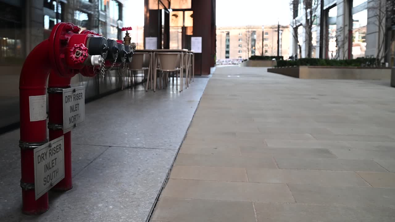 Premium stock video - Dry riser inlet near to kings cross and st ...