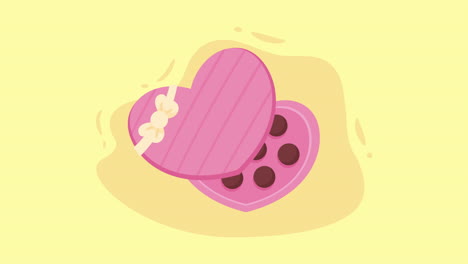 caja de chocolate rosada en forma de corazón