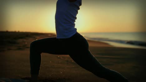 Woman-Stretching-on-Beach-48