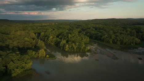 late afternoon over scenic lake sequoyah in arkansas