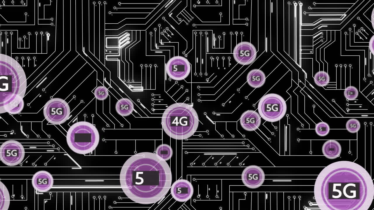 анимация текстов 5g через сеть соединений