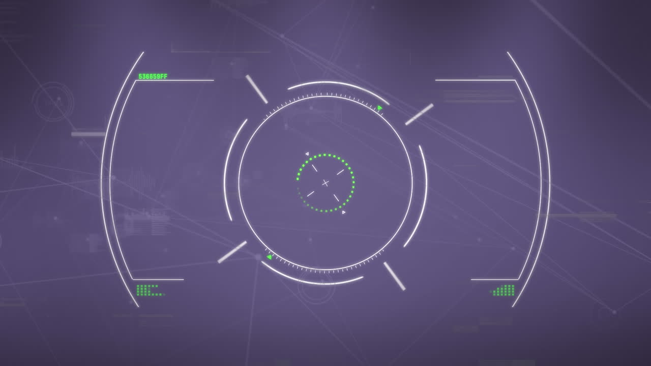 animación del escaneo de alcance con red de conexiones