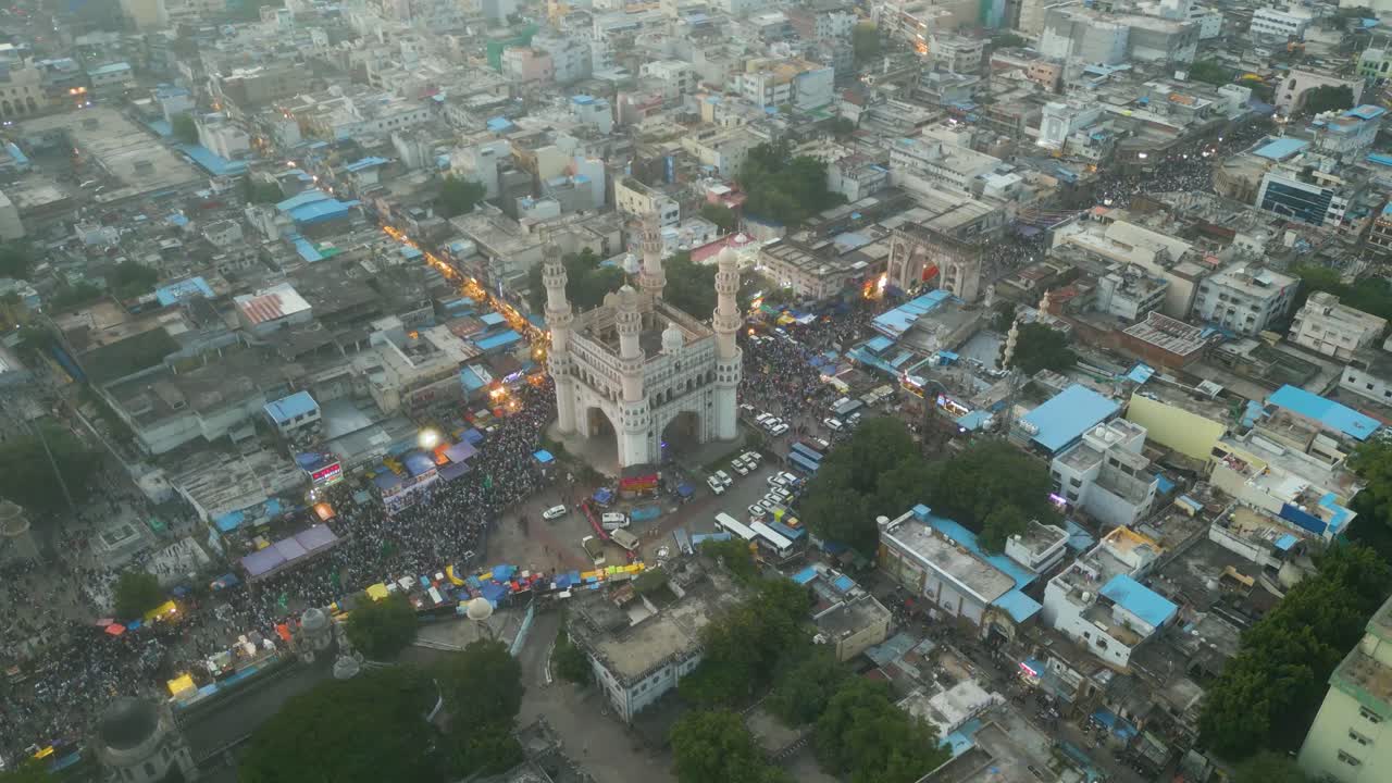 hyderabad charminar vista aérea durante el día