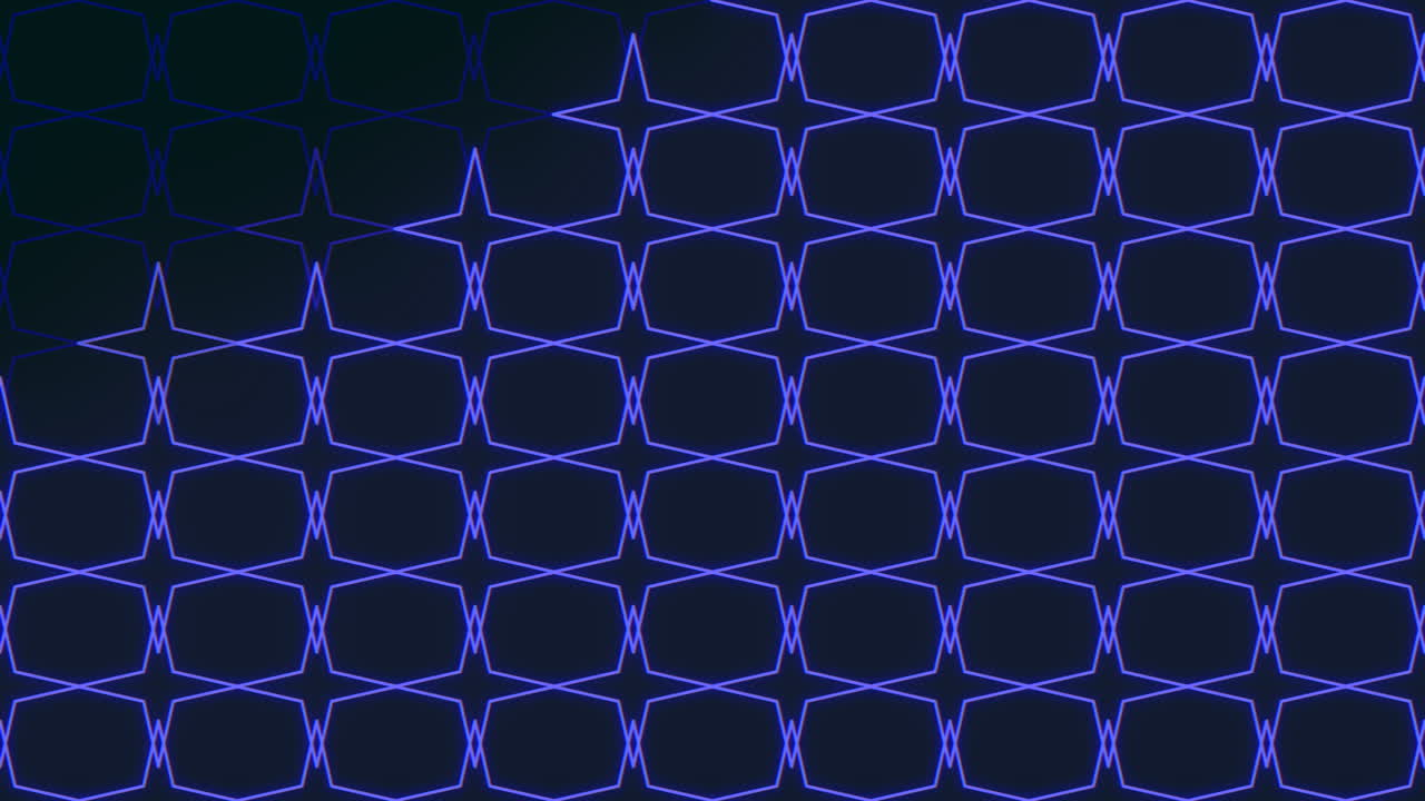 A modern and geometric design featuring blue lines in square and rectangular shapes on a black background, arranged in a grid pattern with intersecting and parallel lines