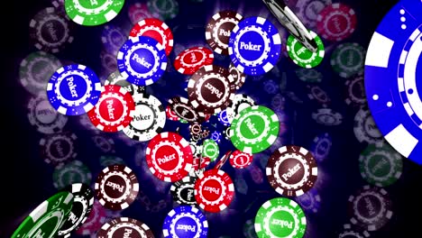 poker chip animation, background, rendering, loop