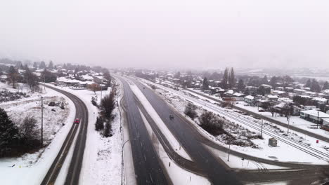 highway 1's winter mantle in kamloops