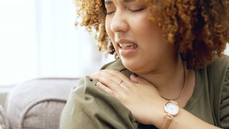 salud, dolor de hombro y mujer con estrés