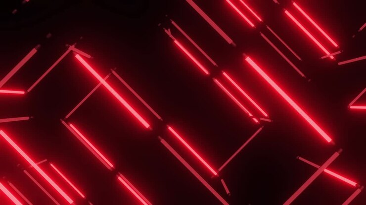 Abstract Neon Red Lines Background