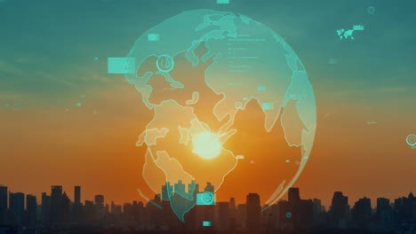 conexión global y la alteración de la red de internet en la ciudad inteligente