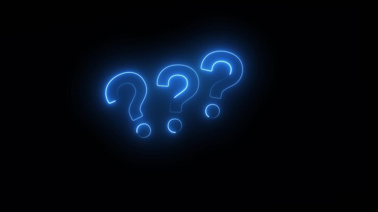 Neon question marks