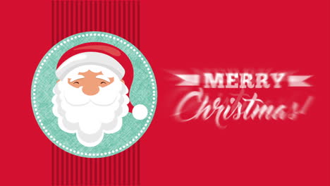 merry christmas animation with santa claus head