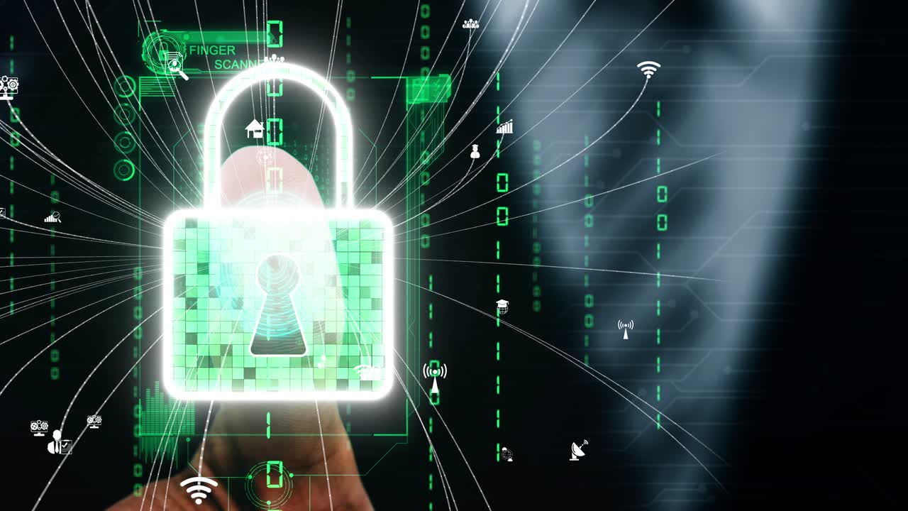 tecnología de escaneo digital biométrico de huellas dactilares conceptual