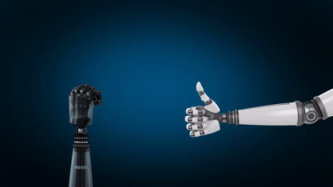 Robot-hands-over-blue-to-black-background