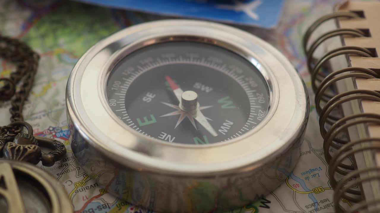 Compass and Map for Travel Planning