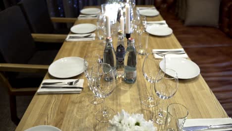 beautifully set dining table for a formal event