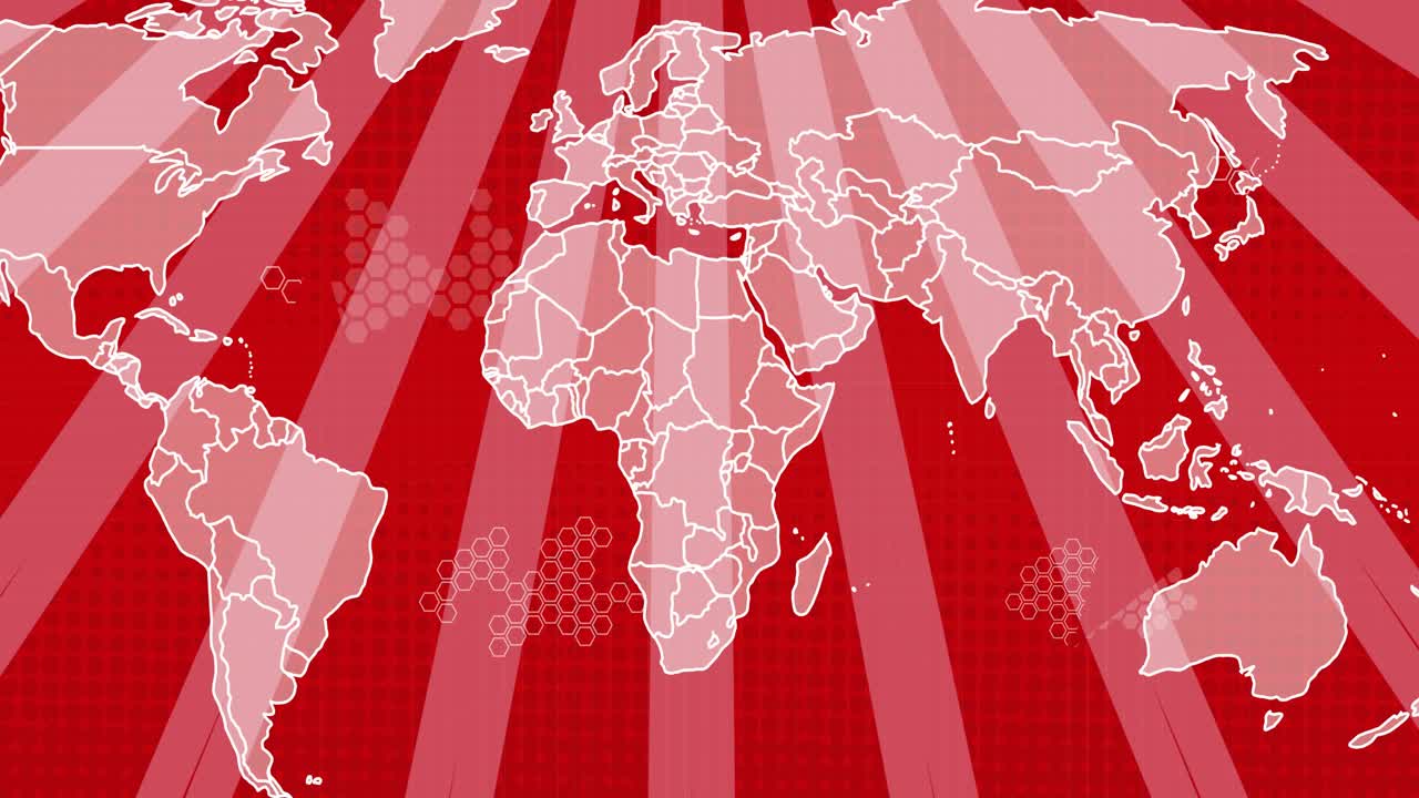 Left pan showing west continent starting map centering and drawing borders, adding hexes for media