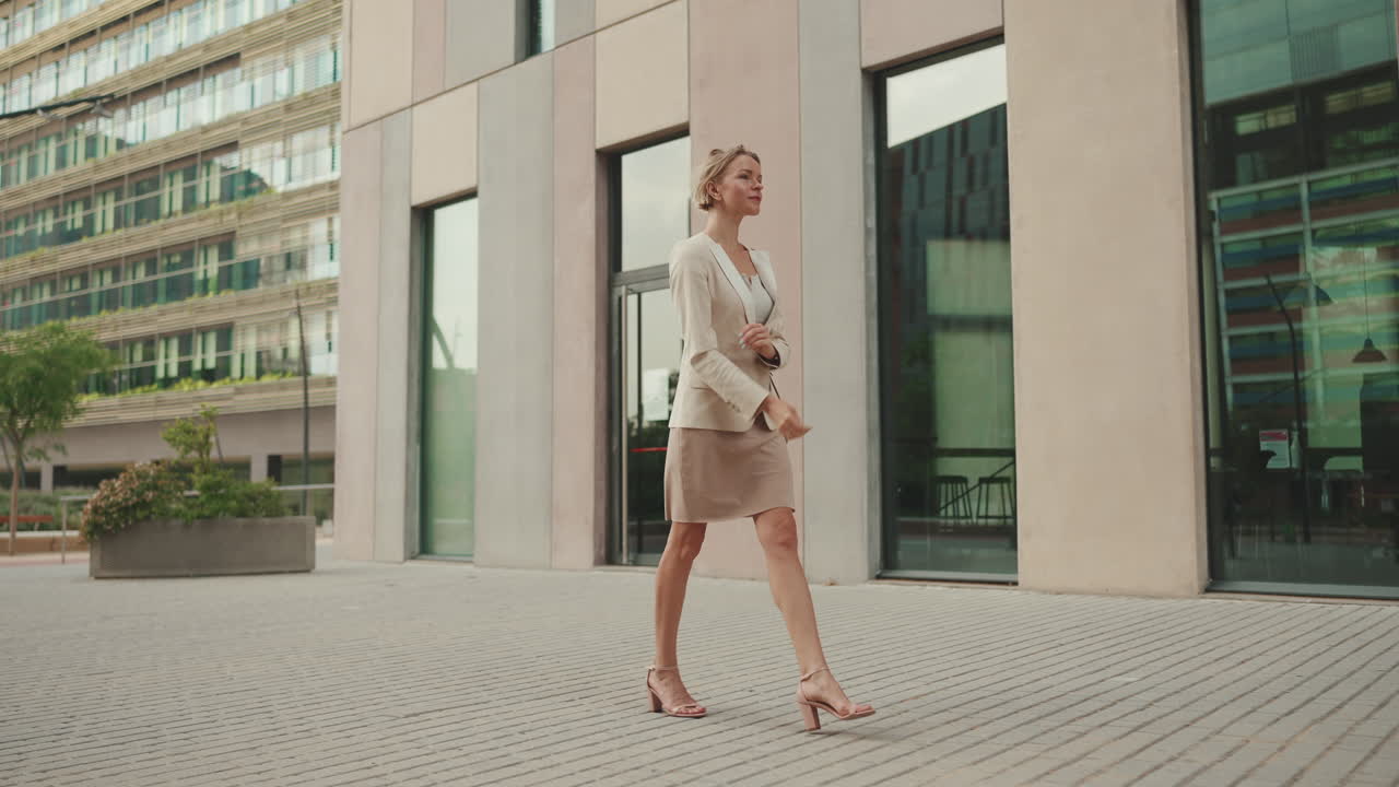 Businesswoman Walking in City