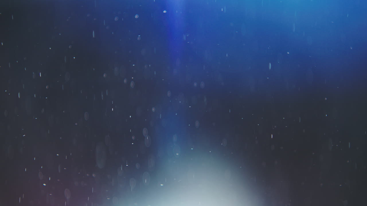 추상적인 파란색 배경, 가운 줄무와 입자