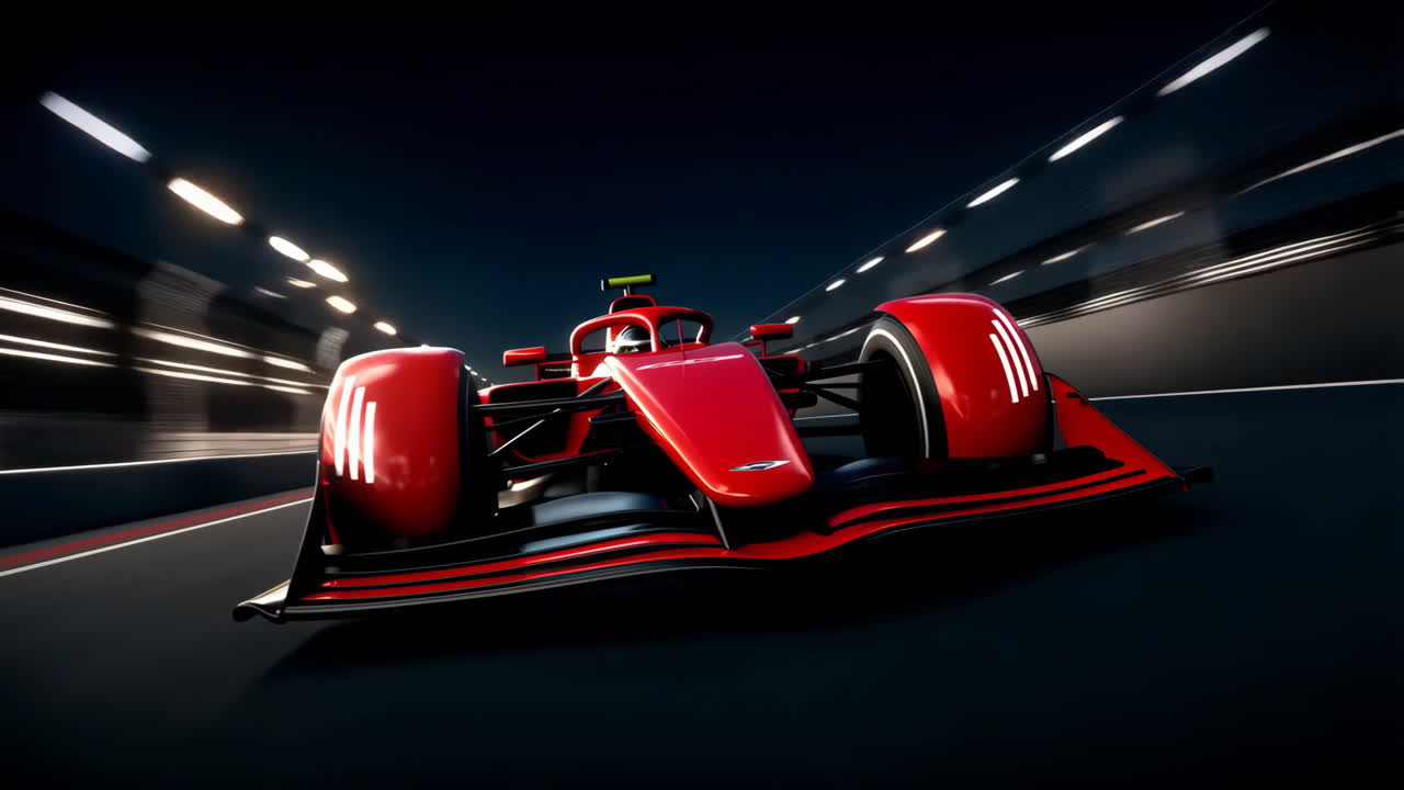 Formula 1 Race Car in Motion