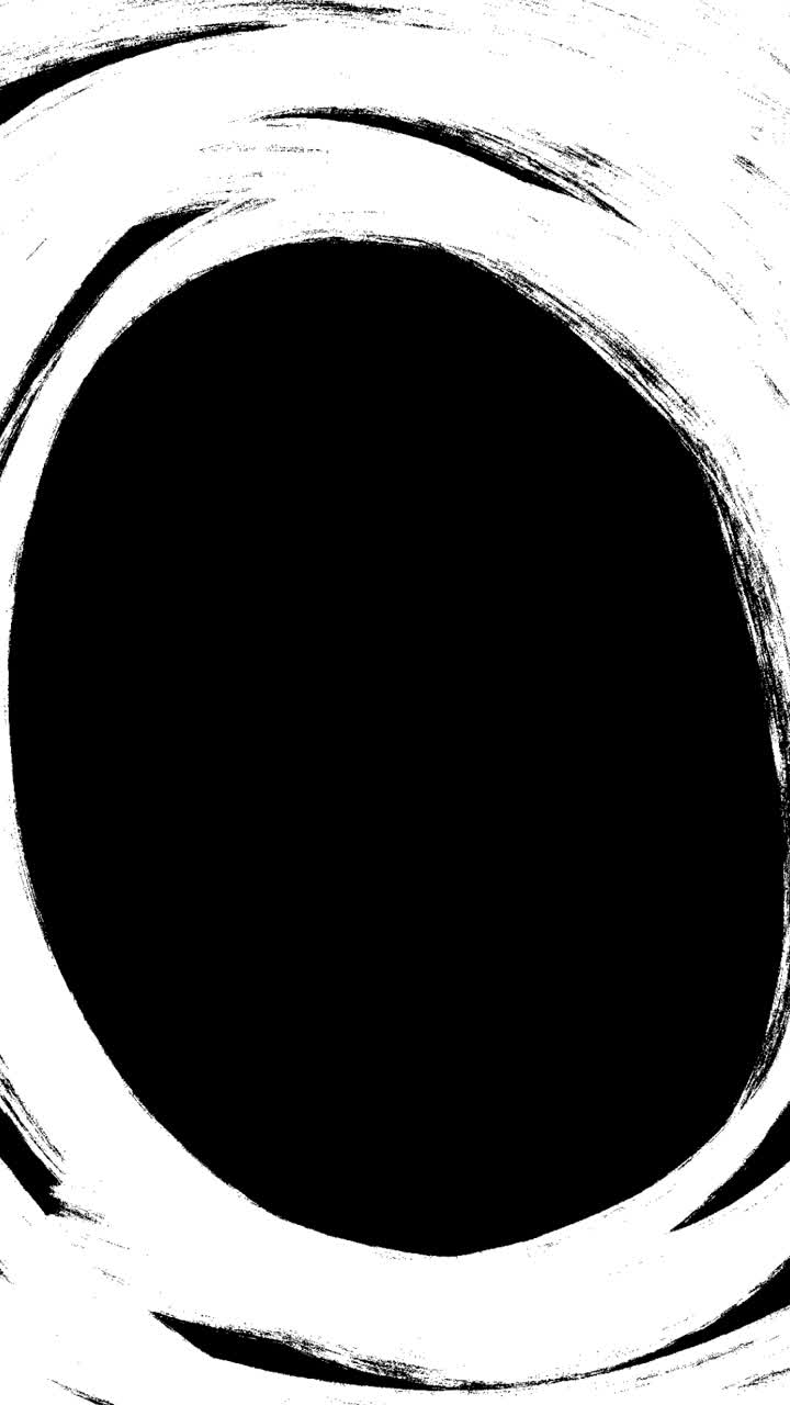 Animated White Brush Strokes Forming a Spiral Reveal