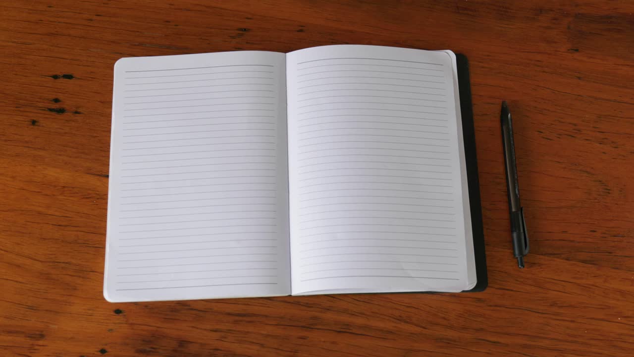 Unveiling a blank canvas, creative beginnings, opening notebook with fresh ideas, inspiration, and possibilities