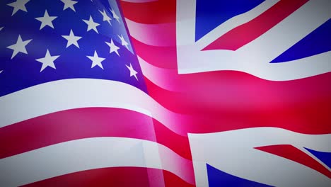 united kingdom and america flags showing the special relationship between the countries.