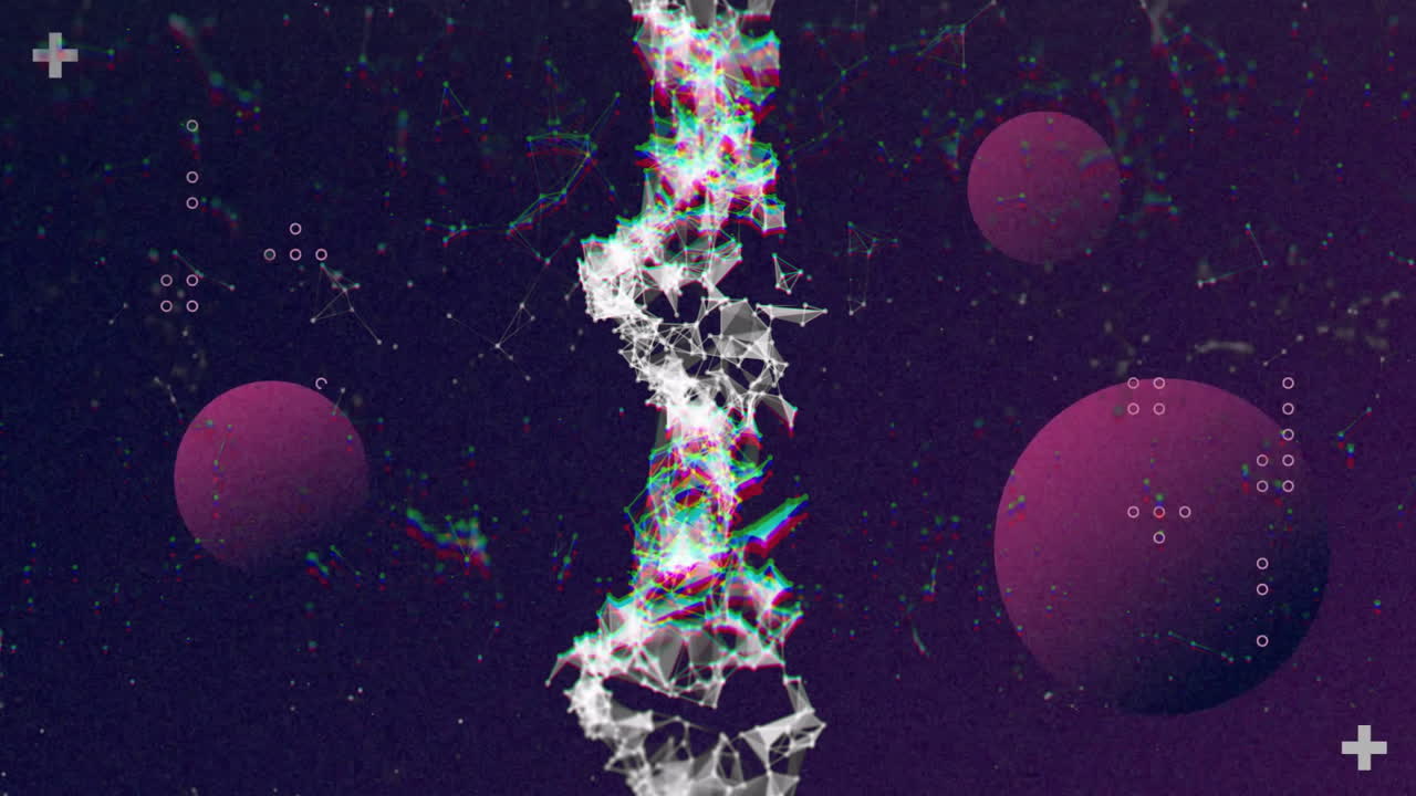 구체에 대한 연결 네트워크의 애니메이션