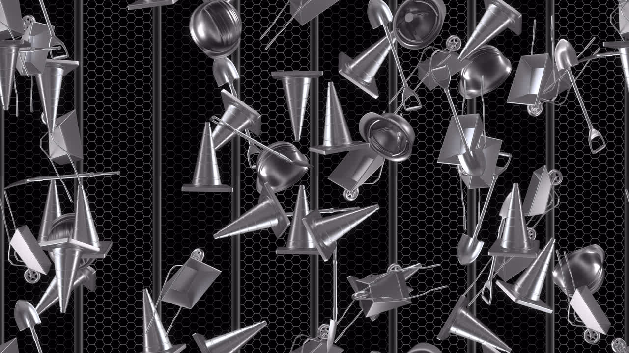 도로 교통 기호 배경 루프 타일 회전